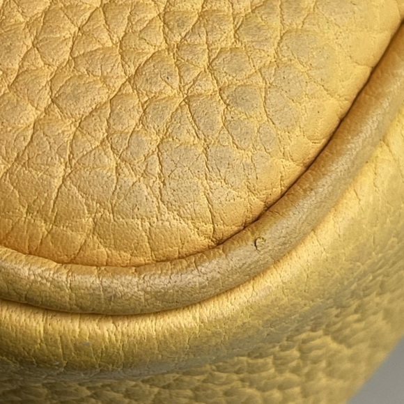 Dooney and Bourke AWL leather Palomino Yellow mini drawstring bucket bag purse - Picture 12 of 16